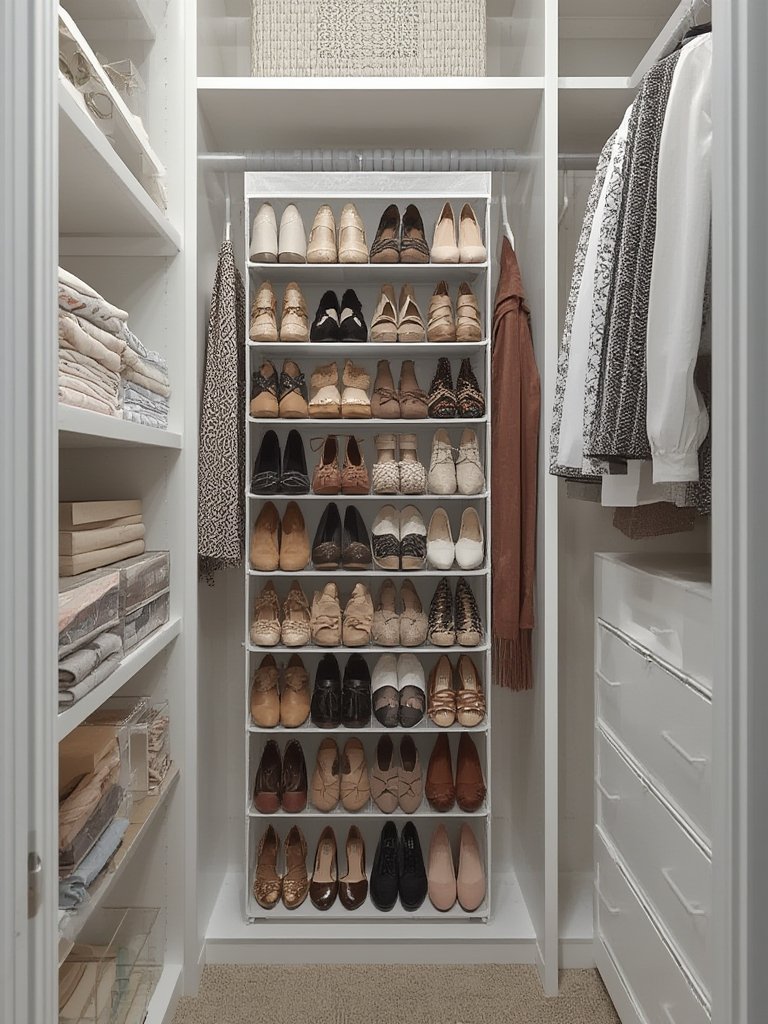 Shoe organizer in action