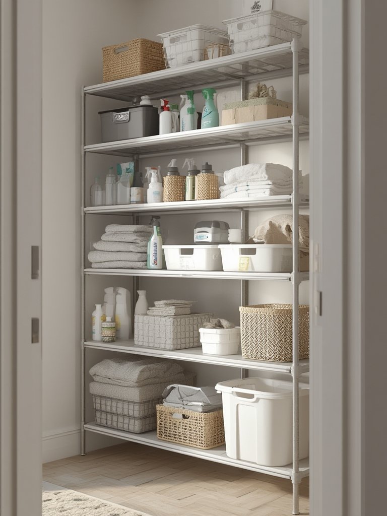 plastic shelves in action